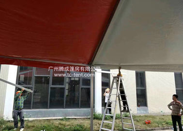 Τσίρκων ρομαντικές αλουμινίου σκηνές υφασμάτων PVC κραμάτων οκτάγωνες κόκκινες για τα κόμματα με τους τοίχους PVC